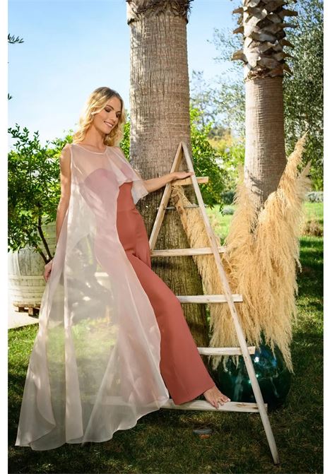 MISS MAX contrasting chiffon long cape jumpsuit MISS MAX | dress | 6414 6415045/03